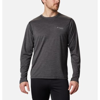 Columbia Trinity Trail II Long Sleeve, Sudaderas Negros Para Hombre | 867135-HVQ